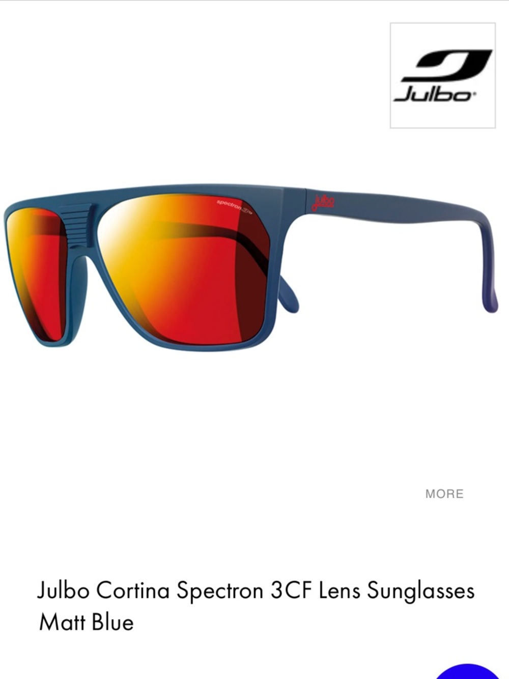 Julbo Men’s CORTINA Sunglasses - Black Frame with Orange Mirrored Lenses